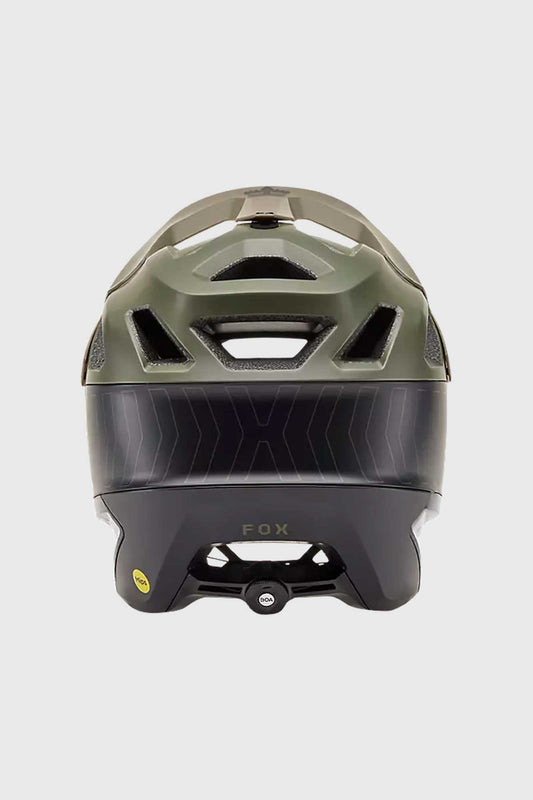 Fox Dropframe Pro Runn Helmet - Olive Green