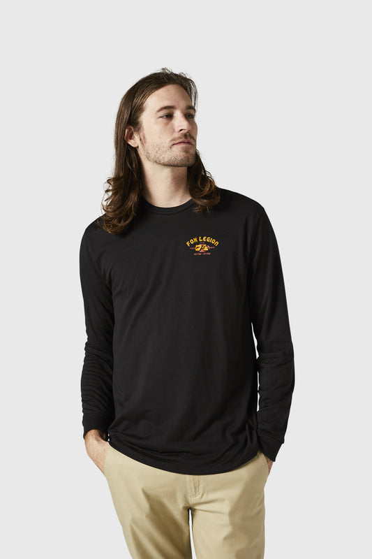 Fox At Bay LS Tech Tee - Black